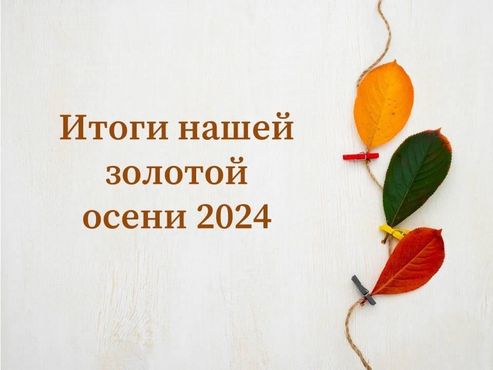 Итоги нашей золотой осени 2024 г.